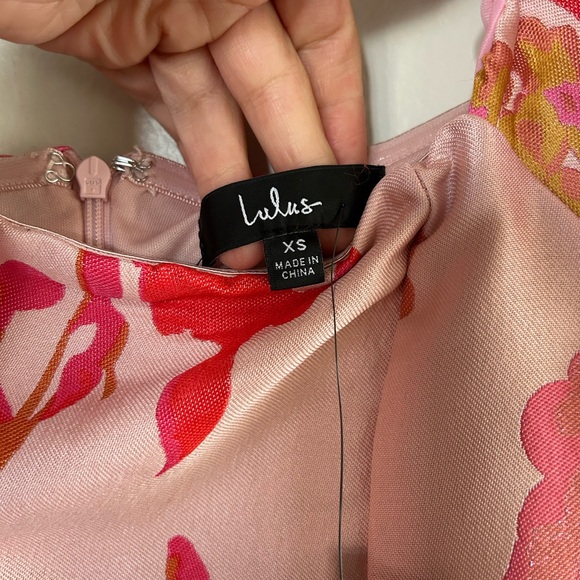 Lulus Floral Pink Puff Sleeve Dress - Picture 9 of 12